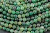 Natural Mongolian Jade Beads Full Strands-15.5 inches-5mm Nice Size Hole-Diamond Cutting, High Facets-Nice and Sparkly-Faceted Round