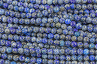 Natural Lapis Full Strands-15.5 inches-4mm- Nice Size Hole- Diamond Cutting, High Facets- Nice and Sparkly- Faceted Round