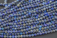 Natural Lapis Full Strands-15.5 inches-4mm- Nice Size Hole- Diamond Cutting, High Facets- Nice and Sparkly- Faceted Round