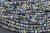 Natural Opalized Sodalite Faceted Cube Beads Size 4mm 15.5" Strand