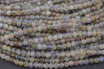 Natural Labradorite Faceted Cube Beads Size 4-5mm 15.5" Strand