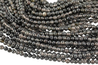 Obsidian Full Strands-15.5 inches-3mm- Nice Size Hole- Diamond Cutting, High Facets- Nice and Sparkly- Faceted Round