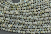 Natural Diamond Cut Labradorite Beads, High Quality in Diamond Cut Faceted Round-5mm- Wholesale Bulk or Single Strand! AAA Quality