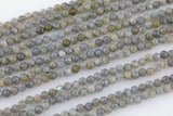 Natural Diamond Cut Labradorite Beads, High Quality in Diamond Cut Faceted Round-5mm- Wholesale Bulk or Single Strand! AAA Quality