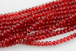 6mm 8mm Crystal Rondelle Red True Red-2 or 5 or 10 STRANDS