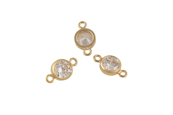 Bezel Connector 14k Gold Filled Quality Charm- 3mm 4mm and 6mm