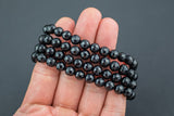 Diamond cut Black Tourmaline Bracelet Faceted Size 8mm Handmade In USA Natural Gemstone Crystal Bracelets Handmade Jewelry - approx. 7"
