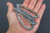 Natural Labradorite Smooth Round Size 10mm and 12mm- Handmade In USA- approx. 7-7.5" Bracelet Crystal Bracelet- LGS