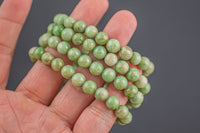 Natural Jade Bracelet 8mm Stretchy String Bracelet Handmade Jewelry Bracelet Crystal Bracelet