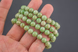 Natural Jade Bracelet 8mm Stretchy String Bracelet Handmade Jewelry Bracelet Crystal Bracelet