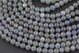 Blue Flashes~ AAA Natural Blue Labradorite 2mm 4mm 6mm 7mm 8mm 10mm Round Beads 15.5" Strand