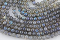 Blue Flashes~ AAA Natural Blue Labradorite 2mm 4mm 6mm 7mm 8mm 10mm Round Beads 15.5" Strand