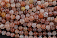 Natural Red Hematoid Lepidocrocite Quartz 6mm 8mm 10mm Round Beads Rare Red Quartz Crystal Powerful Energy Stone From Madagascar Strand