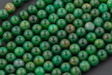 Natural Rare Green Jade Smooth Beads 4mm 6mm 8mm 10mm Round Beads 15.5" Strand Gemstone Beads