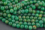 Natural Rare Green Jade Smooth Beads 4mm 6mm 8mm 10mm Round Beads 15.5" Strand Gemstone Beads