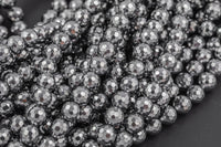 Terahertz Beads Grade AAA Round 4mm, 6mm, 8mm, 10mm, 12mm, 14mm- Full 15.5 Inch strand Diamond Cut Faceted Round Gemstone Beads