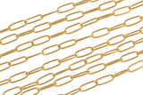 Little Paperclip 14kt Gold Filled, Gold Filled Paperclip chain 1.7x4.7mm - Elongated Oval Permanent Jewelry - USA made