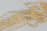Little Paperclip 14kt Gold Filled, Gold Filled Paperclip chain 1.7x4.7mm - Elongated Oval Permanent Jewelry - USA made