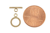 GOLD FILLED Toggle Clasp USA product- 1 Set per order- 9mm- Small Size