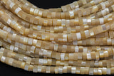 Golden Mother of Pearl 4mm Heishi Beads 15.5" Strand Shell Beads