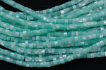 Light Teal Aqua Pastel Mother of Pearl 4mm Heishi Beads 15.5" Strand Shell Beads