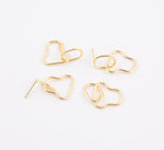 Earring findings chain style 16x23mm earring finding earring components gold plated