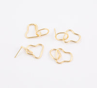 Earring findings chain style 16x23mm earring finding earring components gold plated