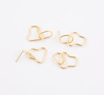Earring findings chain style 16x23mm earring finding earring components gold plated