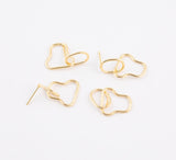 Earring findings chain style 16x23mm earring finding earring components gold plated