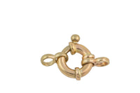 14Kt Solid Gold Sailor Clasp- 10mm x 2.5mm Spring Ring with Figure 8 Ring- USA made