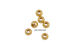 14Kt Solid Gold- Seamless Round Beads- USA made