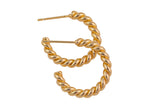 1 pair 18kt Gold Hoop Stud Earring, Earring 20mm and 25mm