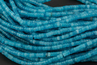 Blue Quartz Heishi Discs Beads 2x4mm 3x6mm 15.5" Strand