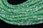 Green Lime White Mother of Pearl 4mm Heishi Beads 15.5" Strand Shell Beads