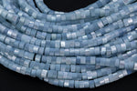 Pale Blue Pastel Mother of Pearl 4mm Heishi Beads 15.5" Strand Shell Beads