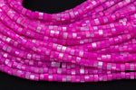 Fusia Pastel Mother of Pearl 4mm Heishi Beads 15.5" Strand Shell Beads