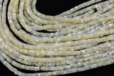 Pale Yellow Mother of Pearl 4mm Heishi Beads 15.5" Strand Shell Beads