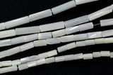Natural White Mother of Pearl Shell Beads Tube Beads 15.5" Strand Shell Beads