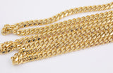 14k Gold Plated Large Cuban Curb Chain - Tarnish Resistant - Sold by the yard 8mm