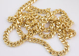 14k Gold Plated Large Cuban Curb Chain - Tarnish Resistant - Sold by the yard 8mm