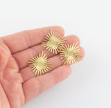 Brass earrings-Earring copper accessories-Earring connector-earring charms-Earring pendant-Brass jewelry-Sun flower shape earrings 29mm*32mm