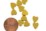 8pc 18K Gold Heart Bead- 8 pieces per Order- 8mm