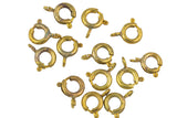 Spring Clasps- Solid Brass- Open Ring