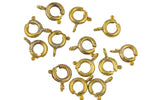 Spring Clasps- Solid Brass- Open Ring