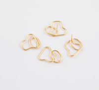 Earring findings chain style 16x23mm earring finding earring components gold plated