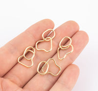 Earring findings chain style 16x23mm earring finding earring components gold plated