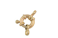 14Kt Solid Gold Sailor Clasp- 10mm x 2.5mm Spring Ring with Figure 8 Ring- USA made