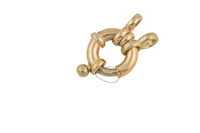14Kt Solid Gold Sailor Clasp- 10mm x 2.5mm Spring Ring with Figure 8 Ring- USA made