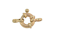 14Kt Solid Gold Sailor Clasp- 10mm x 2.5mm Spring Ring with Figure 8 Ring- USA made