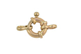 14Kt Solid Gold Sailor Clasp- 10mm x 2.5mm Spring Ring with Figure 8 Ring- USA made